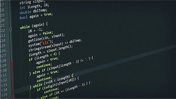 A computer screen showing various lines of code