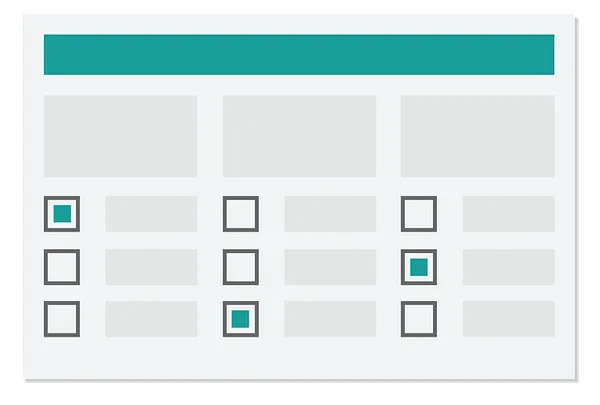 Random survey with ticked values
